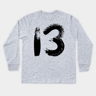 Number 13 Kids Long Sleeve T-Shirt